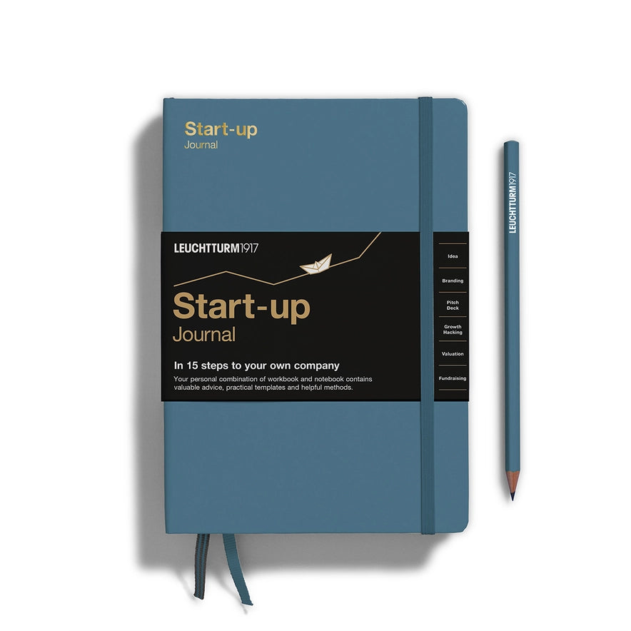Leuchtturm1917 Start-up Journal with a pen on a white background