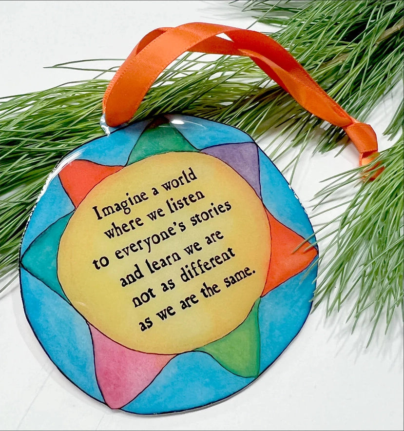 Story People :: Enameled Aluminum Holiday Ornament