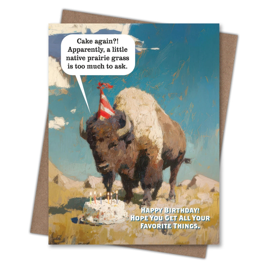 Bison Birthday Card
