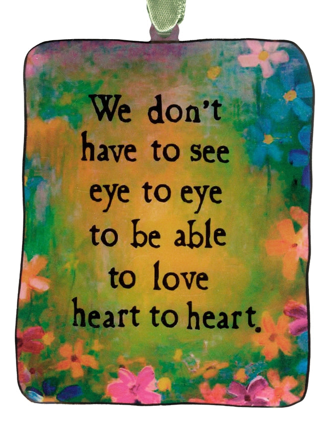 Heart to Heart :: Enameled Aluminum Holiday Ornament