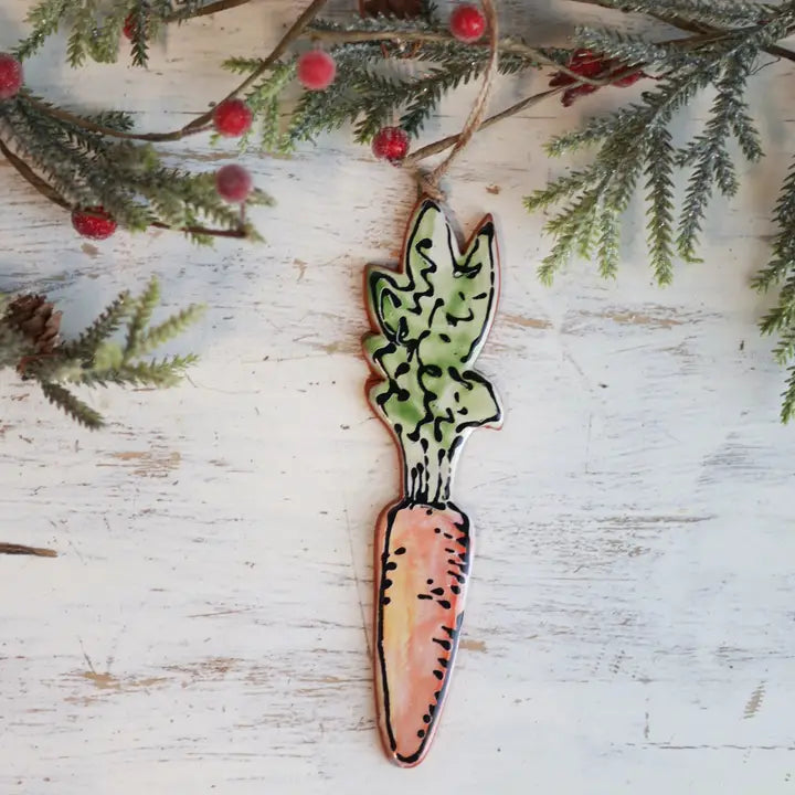 Carrot Ceramic Ornament