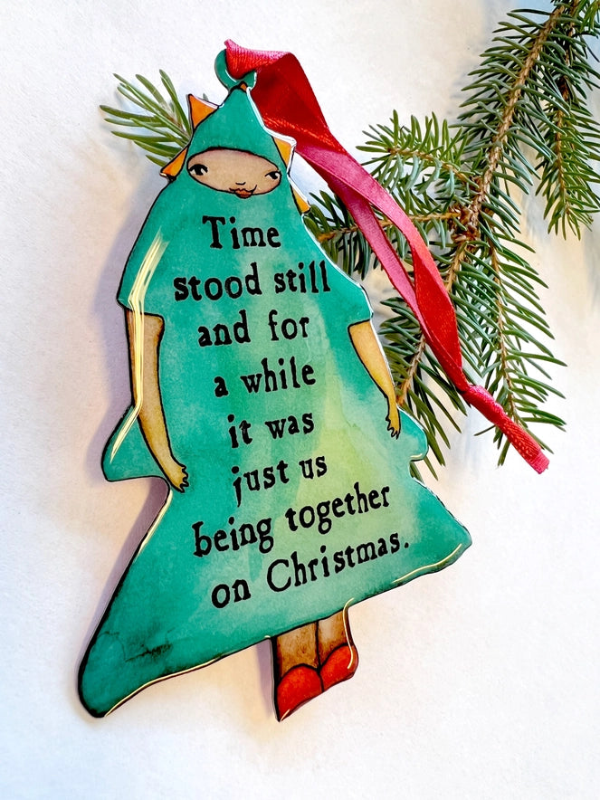 Together on Christmas :: Enameled Aluminum Holiday Ornament