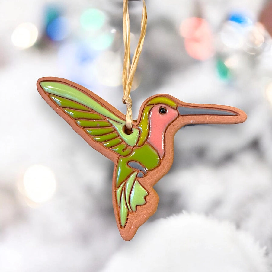 Hummingbird Artisan Clay Ornament