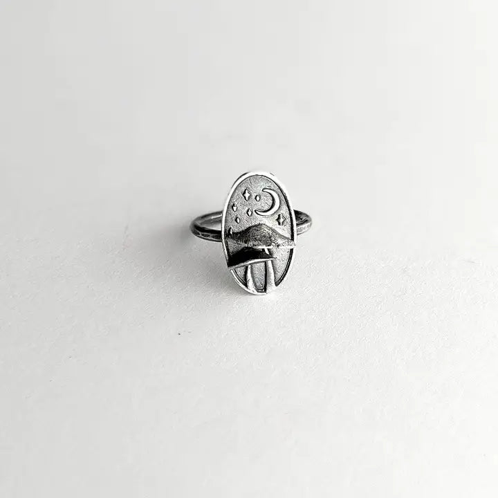 Mushroom Moon Ring