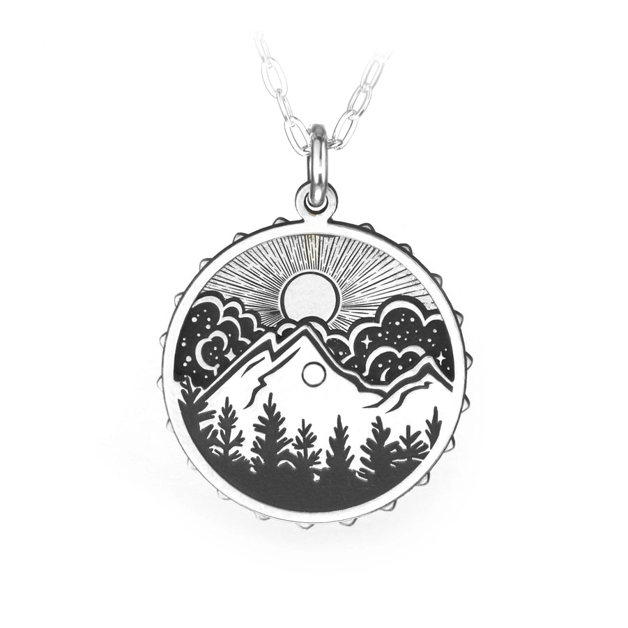 Nature's Journey Silver Spinning Necklace