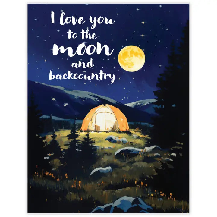 To the Moon and Backcountry Love Card