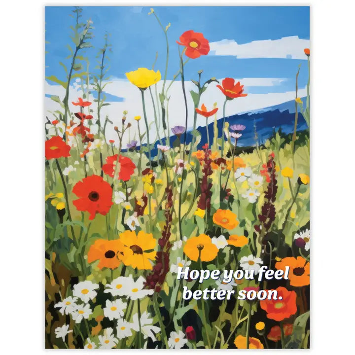 Wildflowers Get Well Card