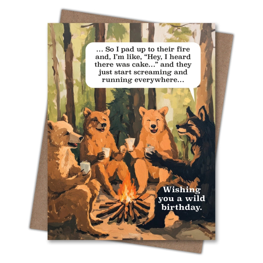 Campfire Bears Birthday Card