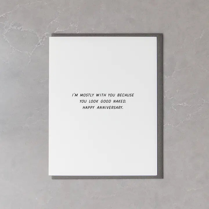 Mostly With You Anniversary Card