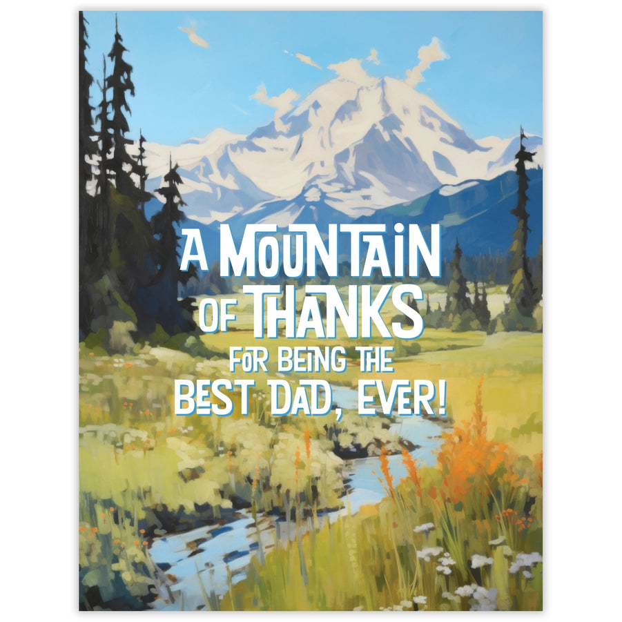 Mountain of Thanks Father's Day Card