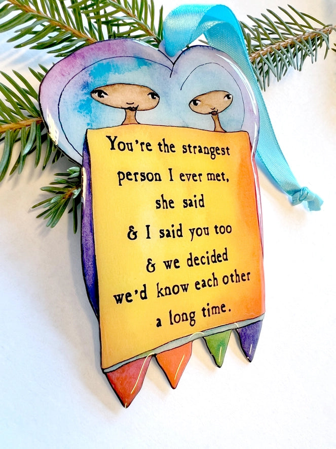 Kindred Spirits :: Enameled Aluminum Holiday Ornament