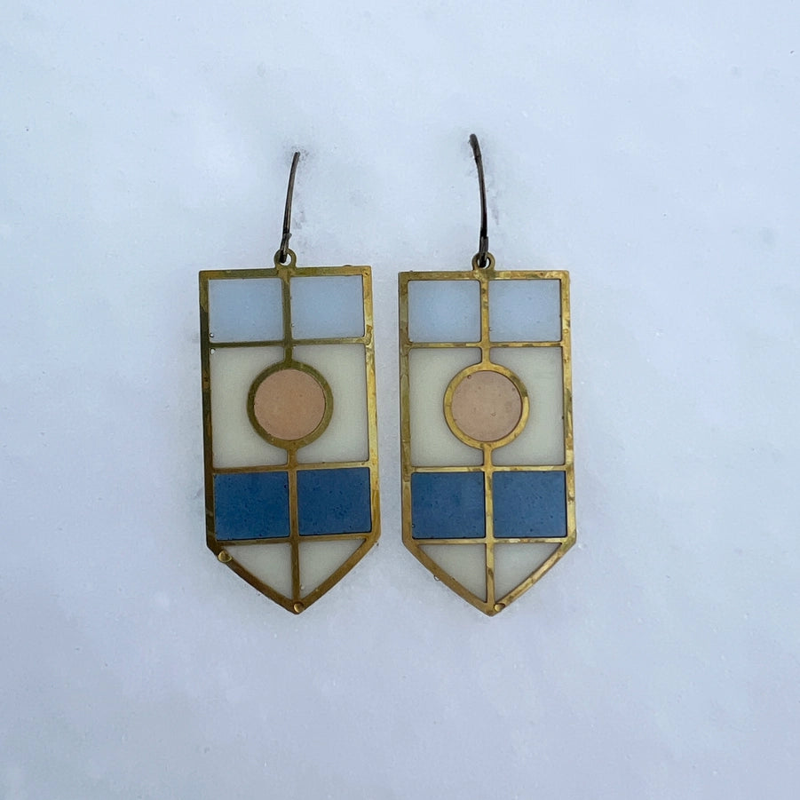 Symmetria :: Stained Glass Resin Earrings