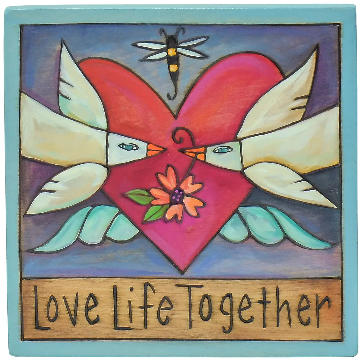 Beak 2 Beak :: 6x6 Wall Plaque