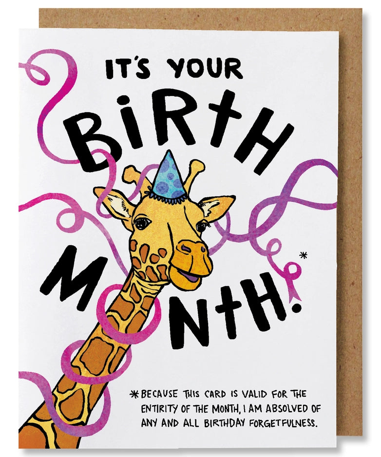 Birth Month Birthday Card