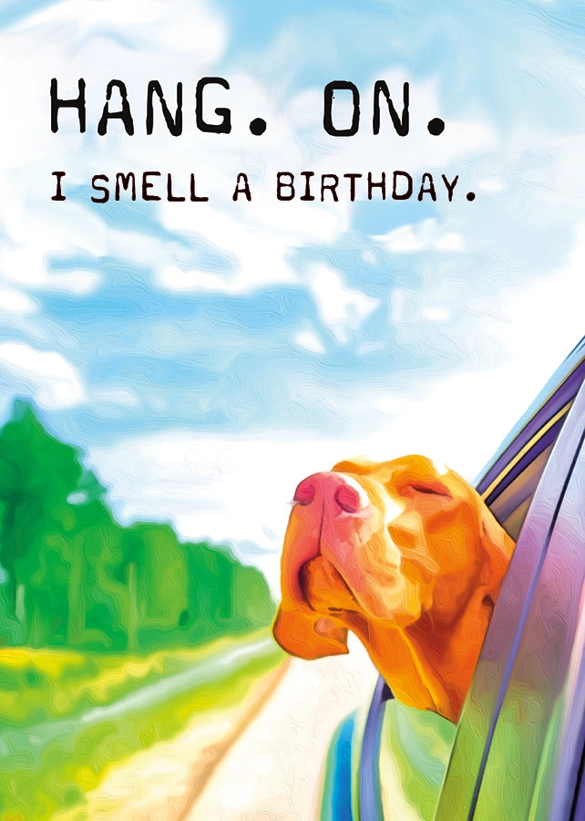 Car Dog Birthday Card