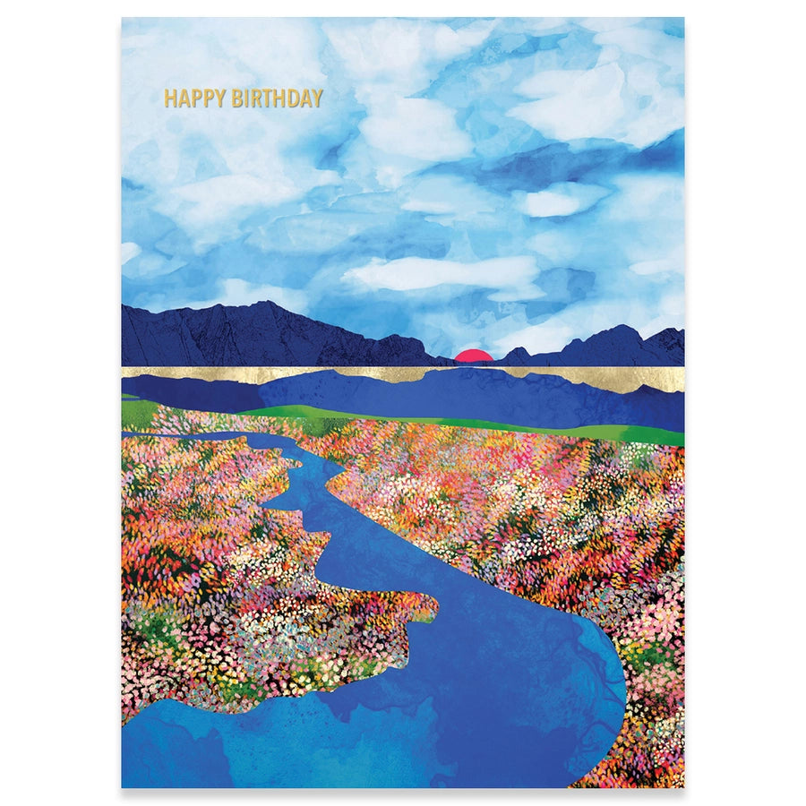 Flower Field Birthday Card