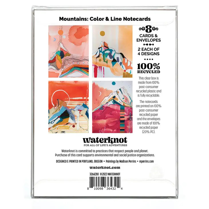 Mountains: Color & Line Notecards Box Set
