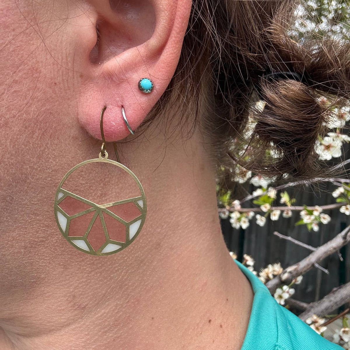 Crown :: Stained Glass Resin Earrings