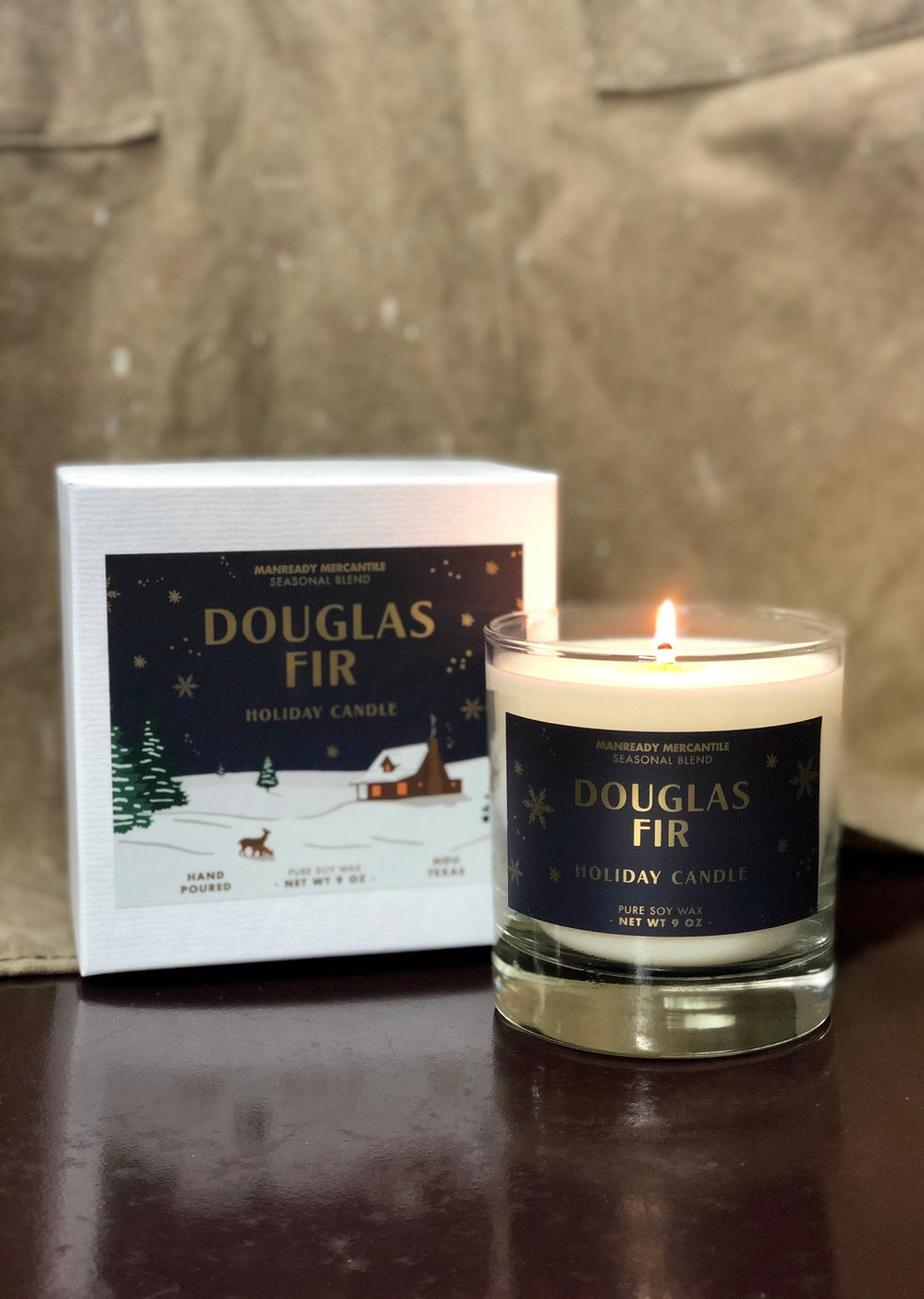 Douglas Fir Soy Candle + Reusable Whiskey Glass :: Limited Holiday Edition