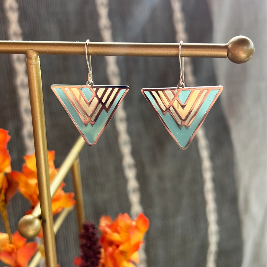 Inversion :: Stained Glass Resin Earrings