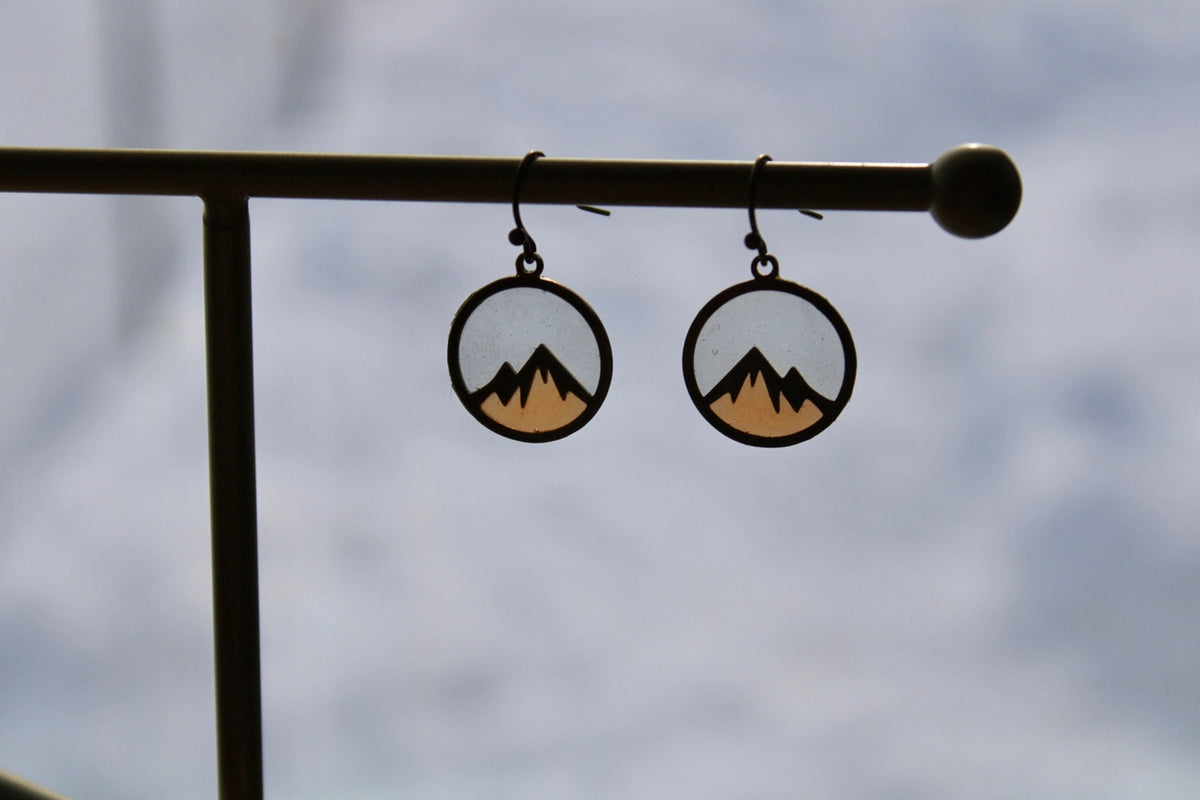 Mini Peaks :: Stained Glass Resin Earrings