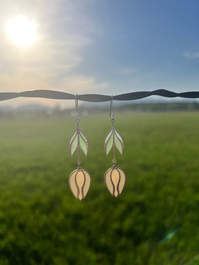 Tulipa :: Stained Glass Resin Earrings
