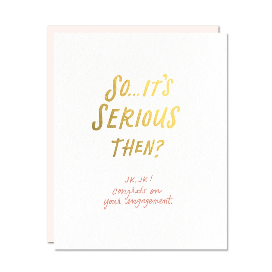 Serious Engagement Card