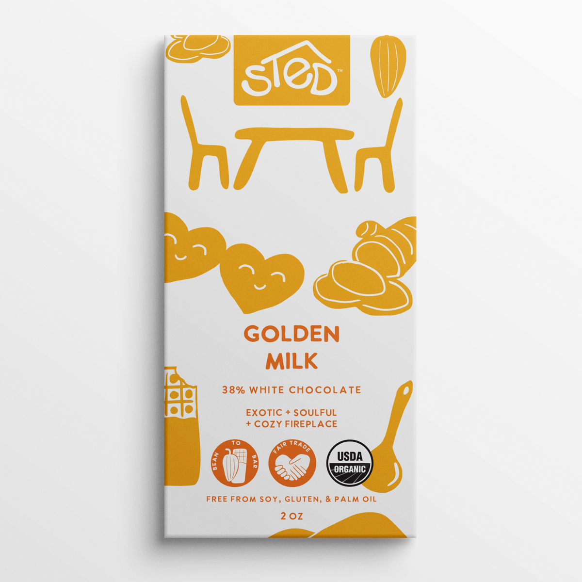 Golden Milk Bar  :: 38% White Chocolate + Exotic +Soulful + Cozy Fireplace