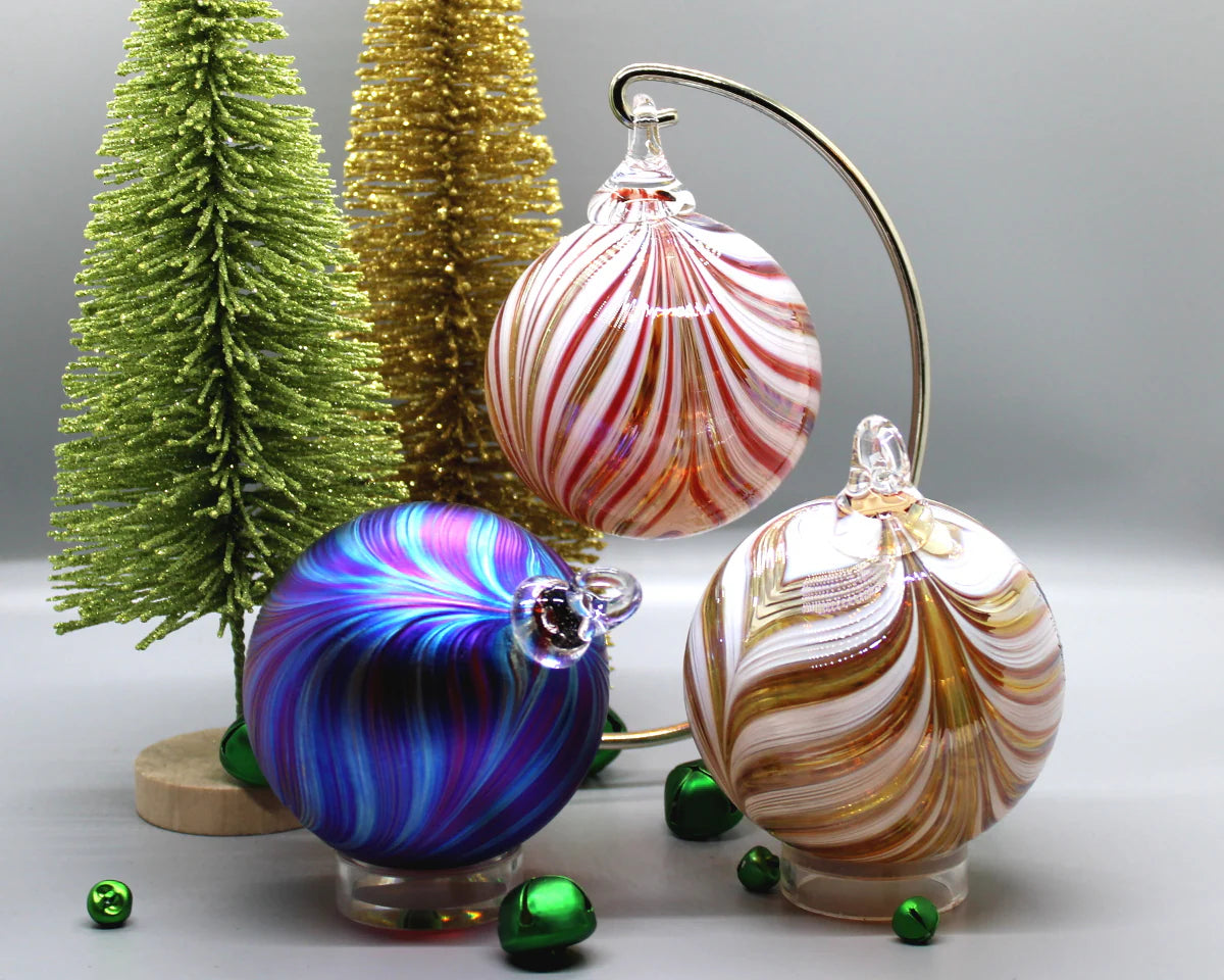 Feather Blown Glass Ornaments :: Multiple Colors