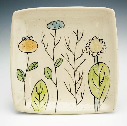 Flower Doodle Plate