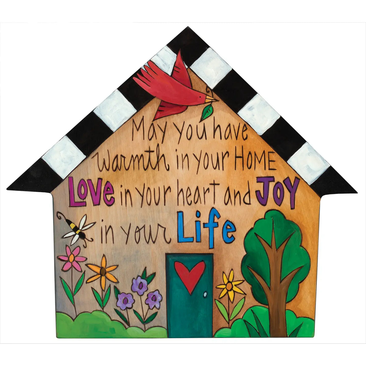 A Full House :: House Shaped Plaque Wall Art