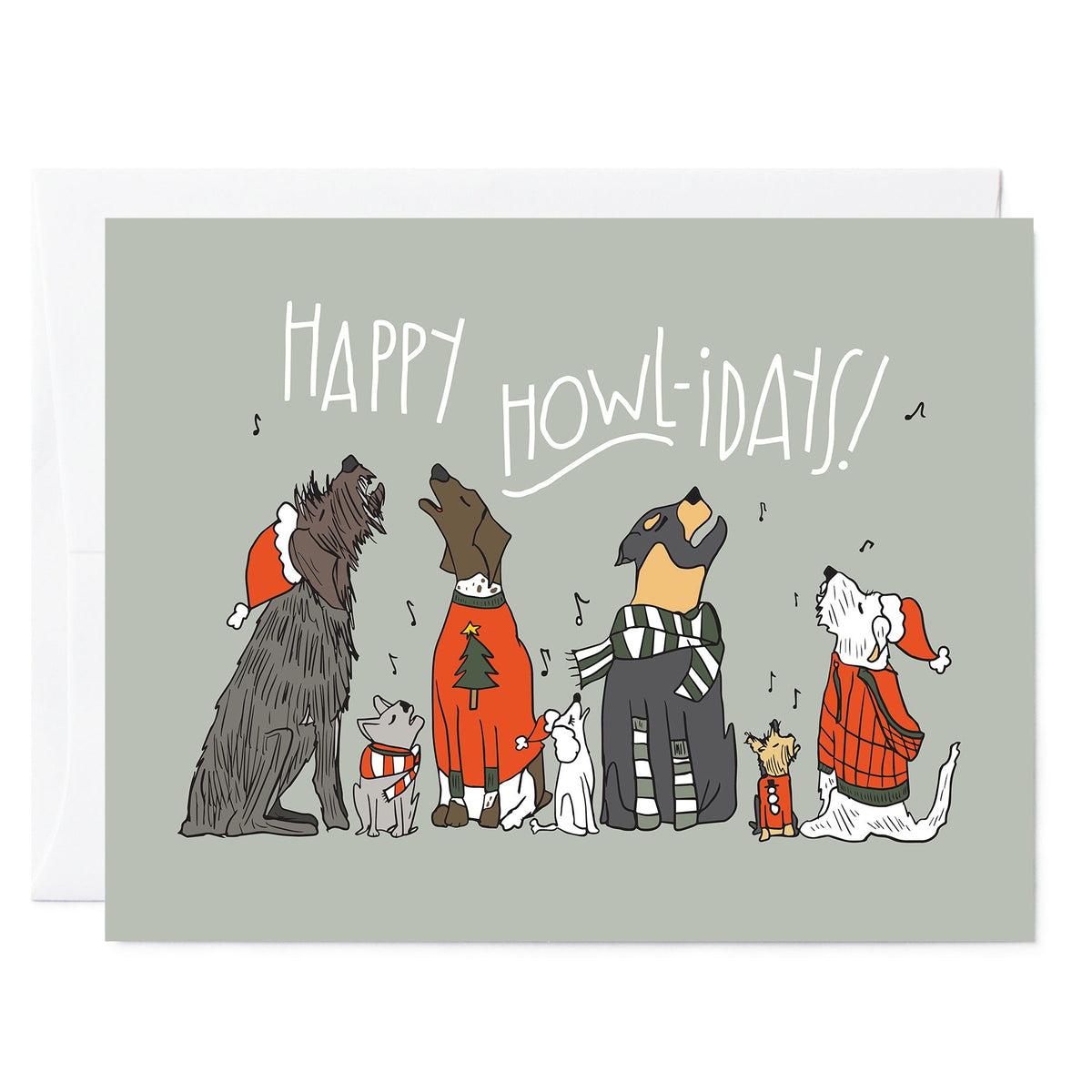 Happy Howl-i-days Holiday Card