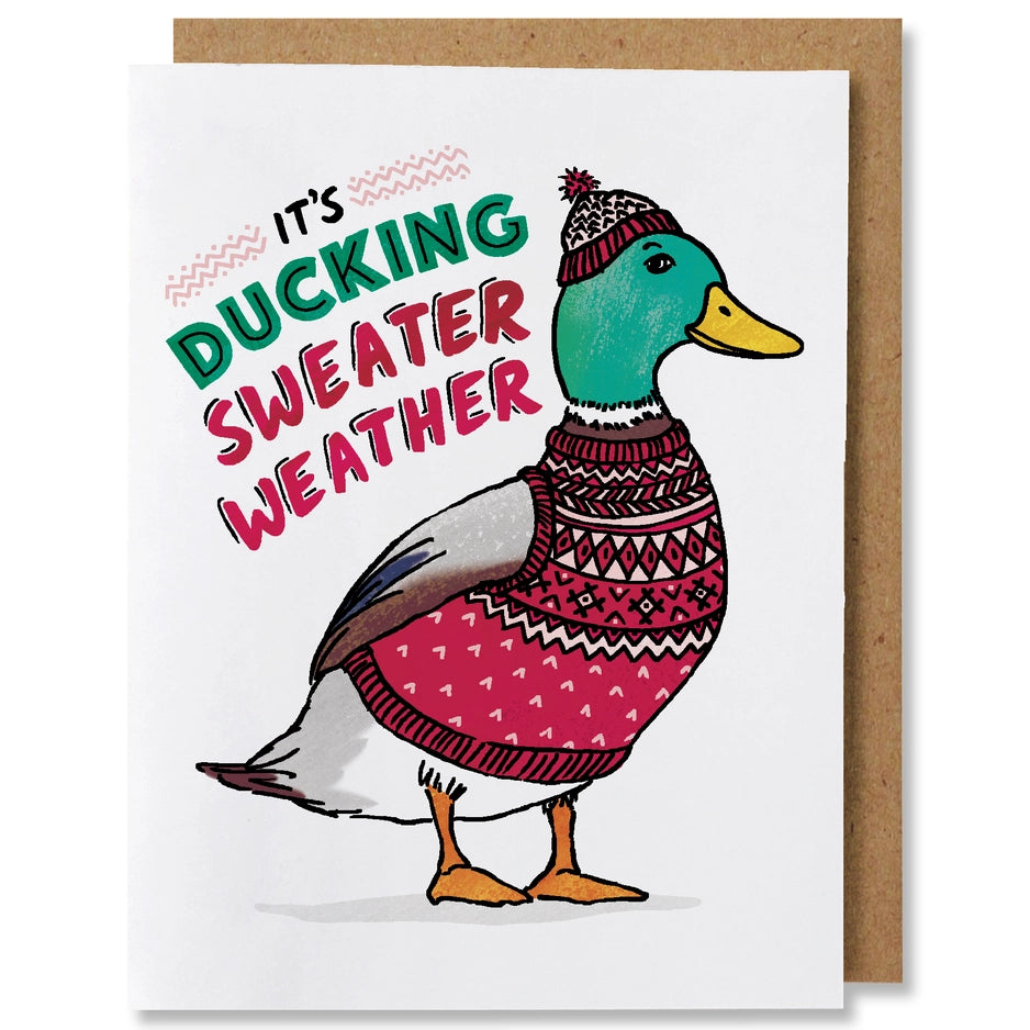 Ducking Sweater Weather Card