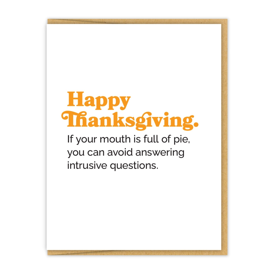 Intrusive Questions Thanksgiving Card