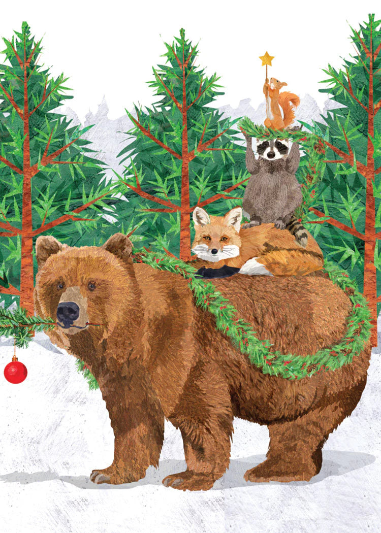 Holiday Bear Tree Holiday Cards