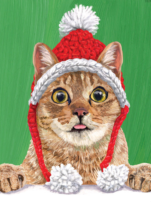 Kitten Knit Cap Holiday Cards