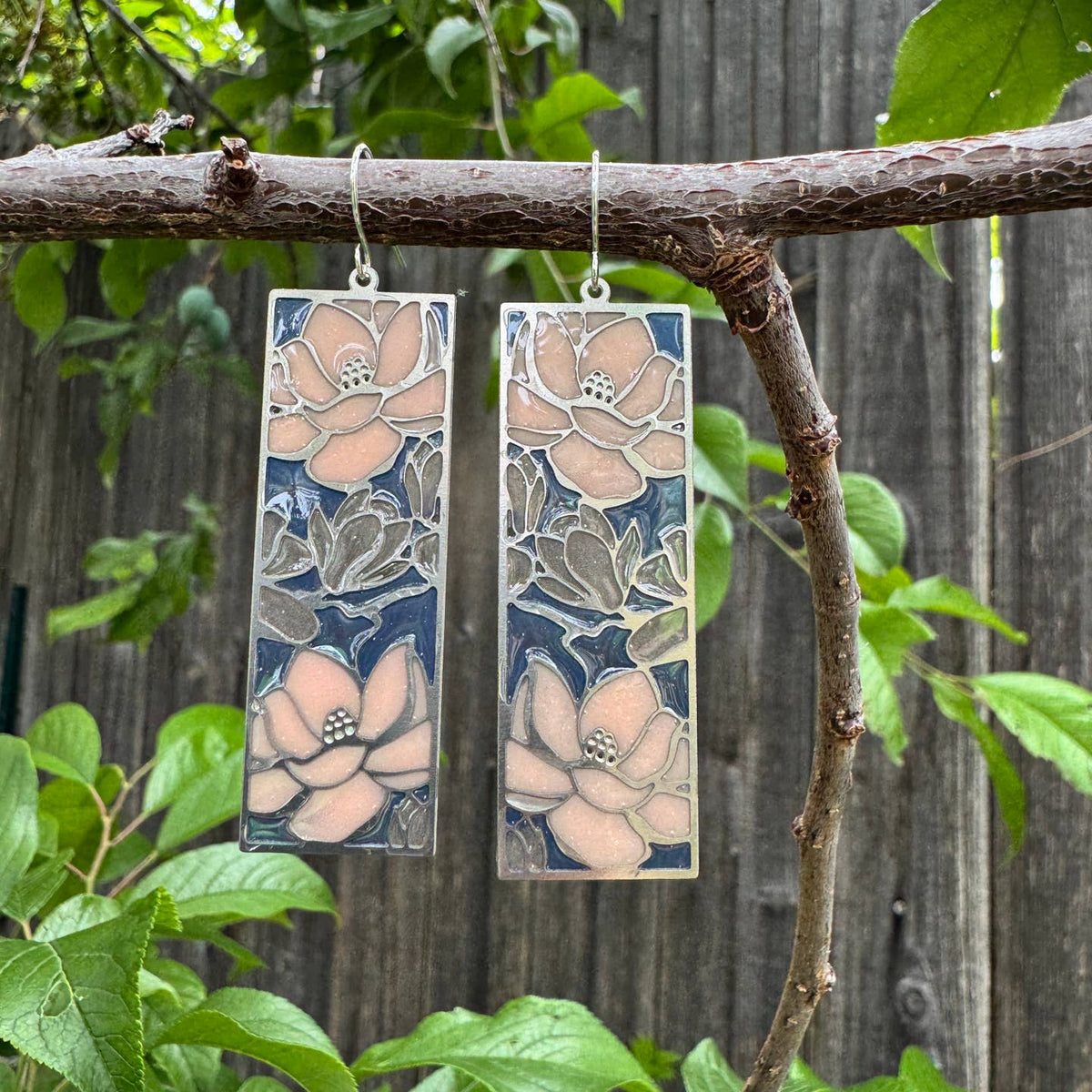 Lisianthus :: Stained Glass Resin Earrings