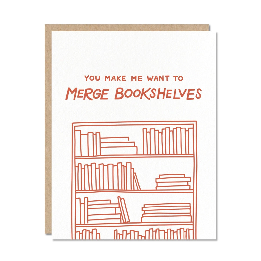 Merge Bookshelves Love Card