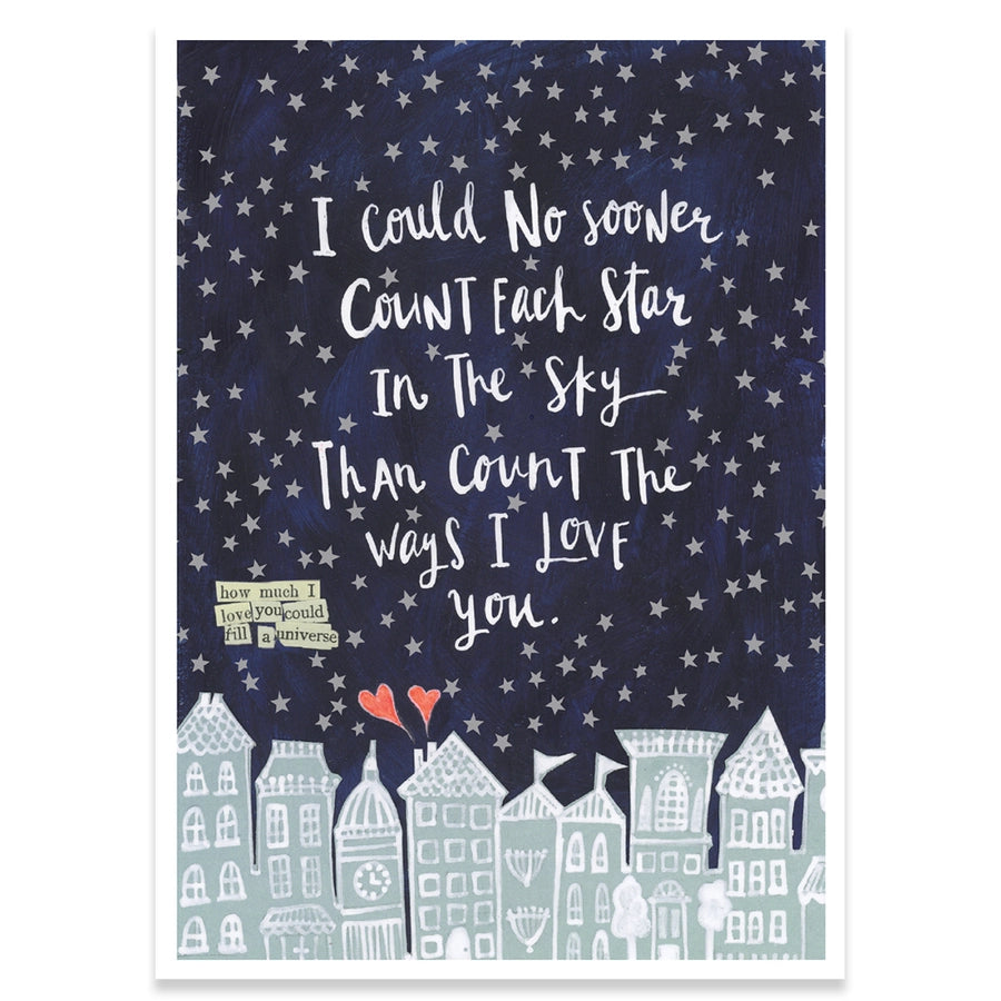Count the Stars Love Card