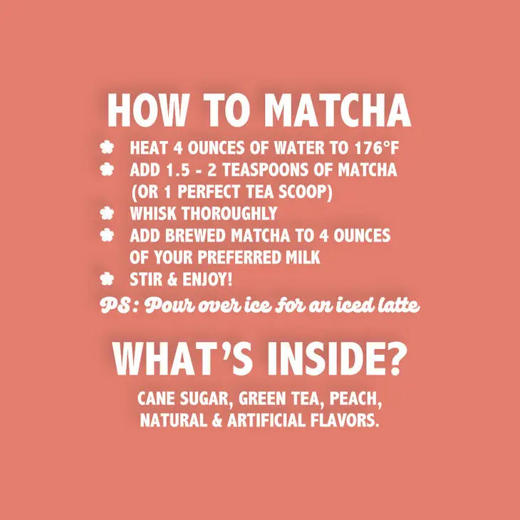 Summer Peach Matcha :: Snarky Tea