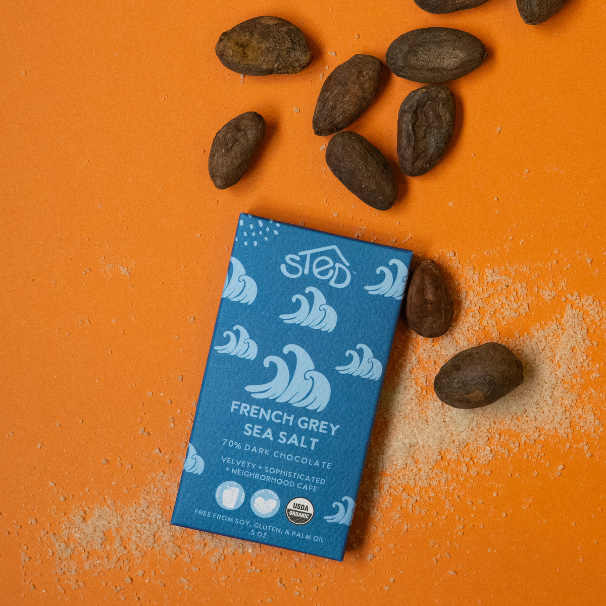 French Grey Sea Salt  :: 70% Dark Chocolate + Velvety +Sophisticated + Neighborhood Cafe