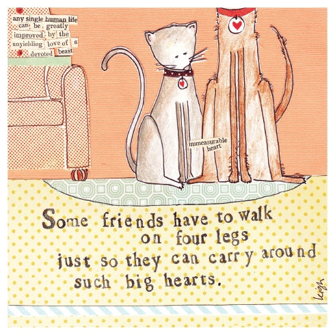 Four Legs Pet Sympathy Card