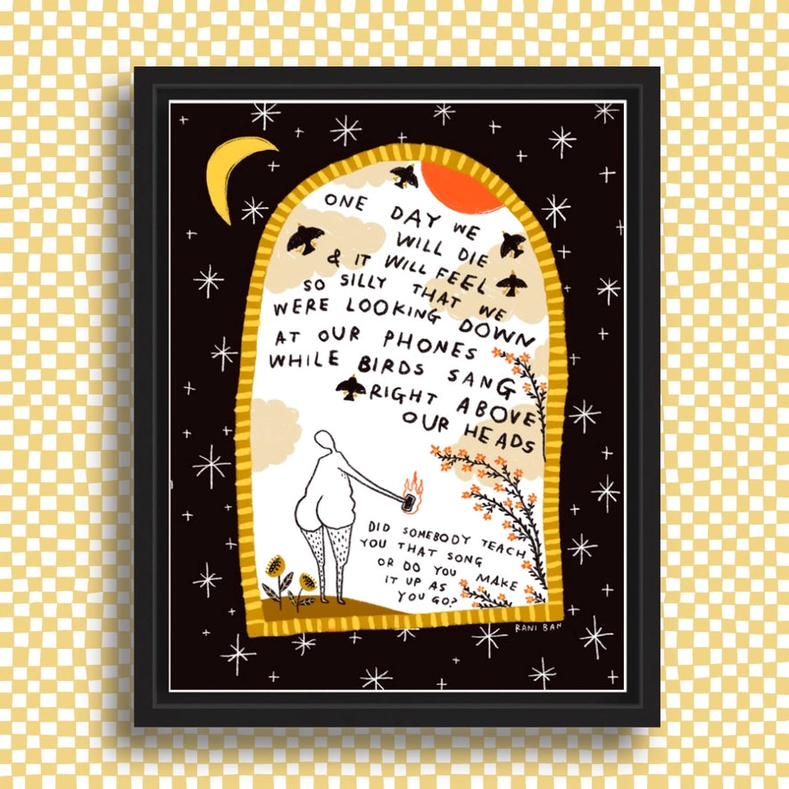 While Birds Sing :: Art Print 8"x11"