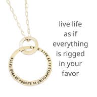 Rumi "Live Life" Message Circle Necklace