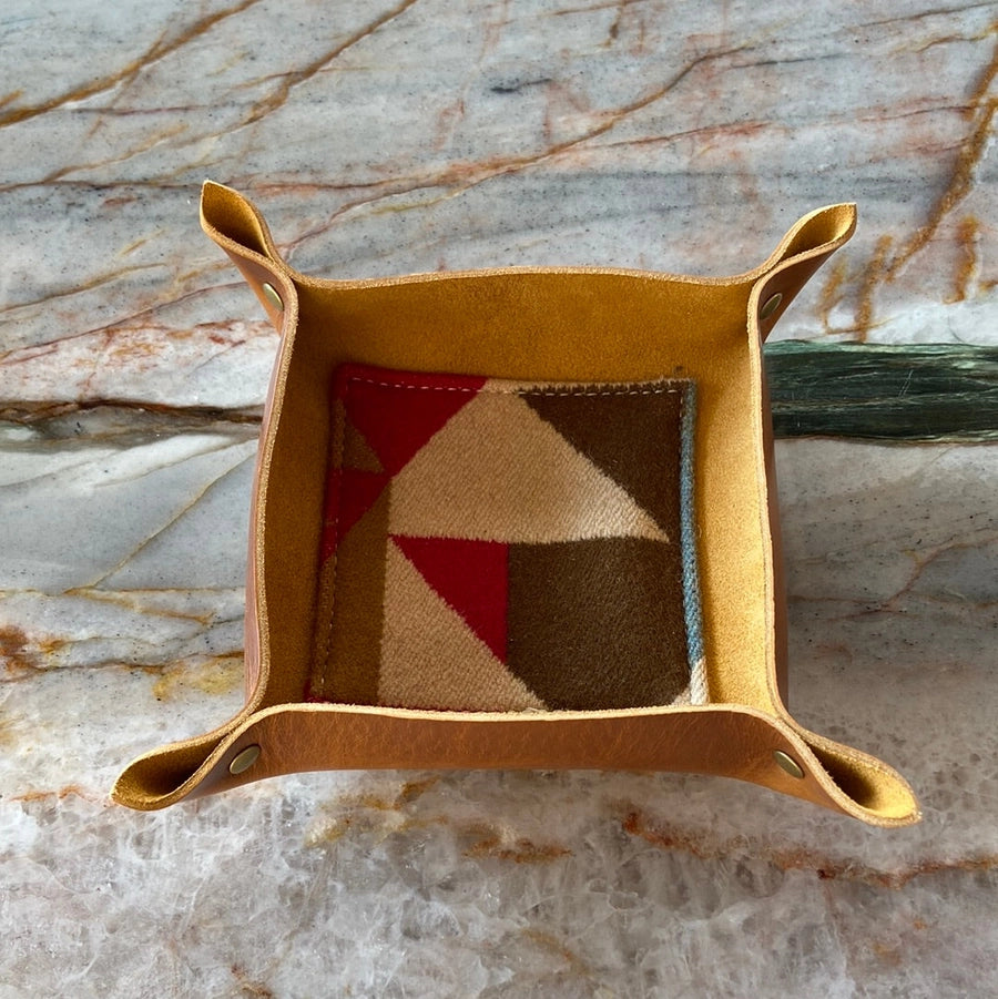 The Scrappy :: Leather & Wool Catchall