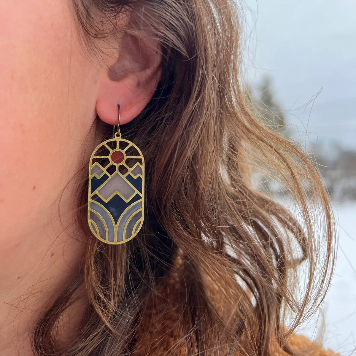 Solstice :: Stained Glass Resin Earrings