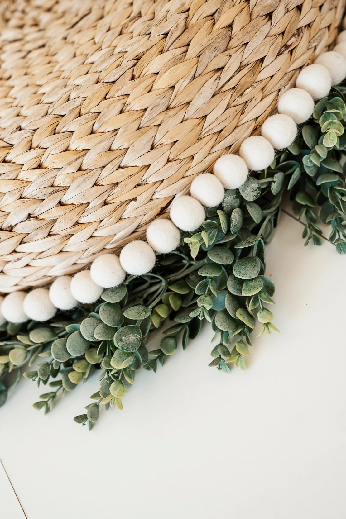 White Ball Garland