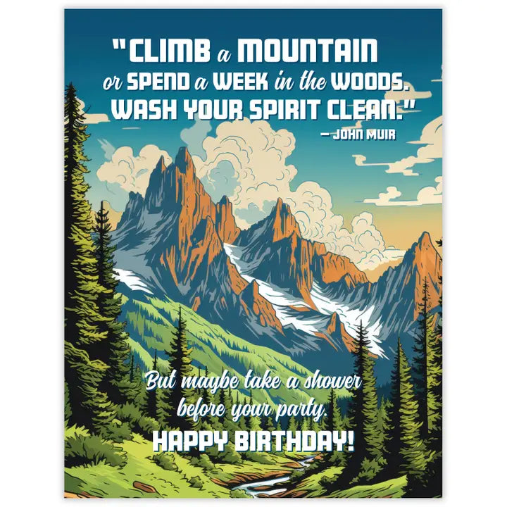 Take a Shower Birthday Card