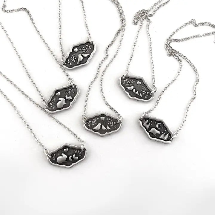 Mother Bird Family Necklace