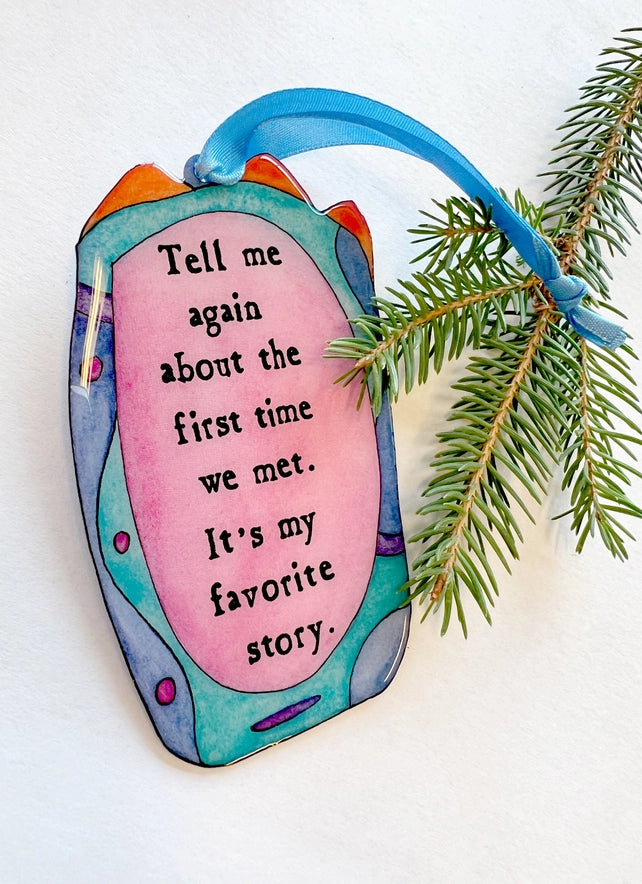 Our Story :: Enameled Aluminum Holiday Ornament